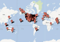Map of workshop participant locations