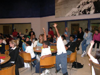A class of third graders visits the Communicating Ocean Sciences course