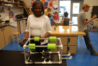 2008 ROV workshop participant shows off her design